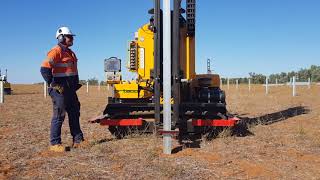 Solar farm Pile driver GPS  AUSTRALIA [upl. by Hgielsel]