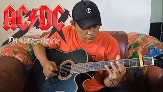 ACDC Thunderstruck Acoustic Guitar Tutorial [upl. by Yrebmik]