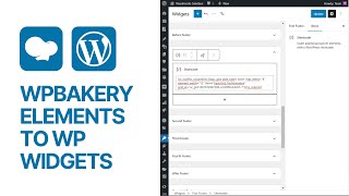 How To Add WPBakery Page Builder Elements to WordPress Widgets amp Blocks Tutorial [upl. by Haerle266]