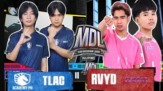 TLAC vs RVYD game1 MDL PH Regular season week3 day1 [upl. by Eceirehs]