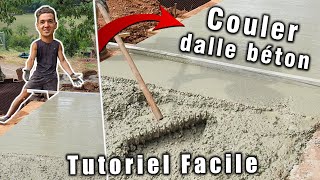 Comment Couler une Dalle Béton  Tutoriel pour Débutant [upl. by Etteniuqna]