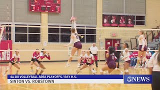 HS Volleyball Playoffs Sinton sweeps Robstown [upl. by Infield]