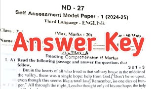 AP Class 10th English Self Assessment Model Paper 1 2024  English 10th Self Assessment full answer [upl. by Ecinad]