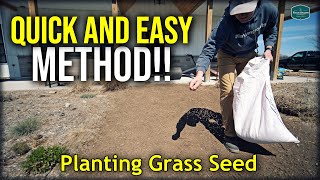 QUICK And EASY Method To Plant Grass Seed  Seeding A New Lawn In Spring [upl. by Avert160]