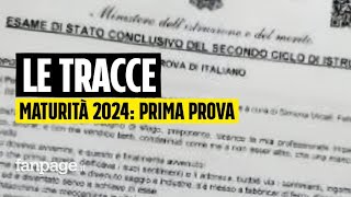 Maturità 2024 tutte le tracce della prima prova [upl. by Mixie983]