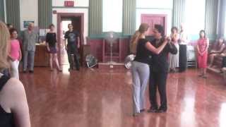 Argentine Tango Milonga Dance Demo basic Steps ochos sacadas wwwtangonationcom 7212013 [upl. by Felske]