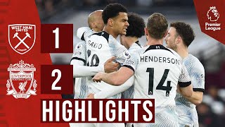 HIGHLIGHTS West Ham 12 Liverpool  Gakpo amp Matip complete comeback in London [upl. by Radcliffe351]