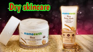 specially for dry skinmamaearth rice gel face Moisturizer and mamaearth rice face wash review [upl. by Ahsauqram887]