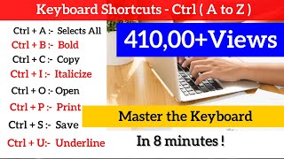 Ctrl A to Z Shortcut Keys  Keyboard Shortcuts  CTRL Shortcut Keys of Computer  shortcuts keyboard [upl. by Cand]