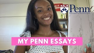 READING THE ESSAYS THAT GOT ME INTO UPENN WHARTON [upl. by Novar]