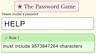 so I played the Password Game [upl. by Madi]