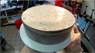 Dairy Queen POV Molding One Turtle Pecan Cluster Blizzard Cake [upl. by Notsew]