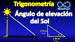 03 Calcular ángulo de elevación del Sol usando trigonometría [upl. by Leirea]