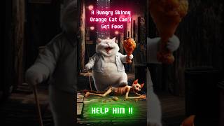 A Hungary skynny Orange cat cant get food cat catstory cartoon [upl. by Dagnah]