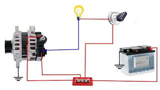 Valeo 12v 90A Alternator Wiring Diagram  How to Wiring Valeo Alternator  2 Pin Alternator Wiring [upl. by Seale552]