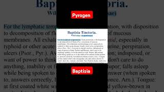 Baptisia tinctoria youtubeshorts matariamedica aiapgetpreparation aiapget shorts homoeopathic [upl. by Sakram]