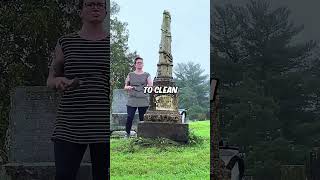 Woman Cleans Very Old Graves ❤️ [upl. by Ysabel651]