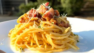 How to Make Original Carbonara the Real Italian Way The Best Pasta Recipe Ever [upl. by Phene]