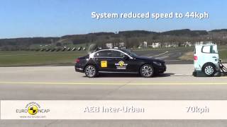 Euro NCAP  Mercedes Benz Cclass  2014  AEB Test [upl. by Godred]