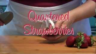 How to Quarter Strawberries [upl. by Aitak572]