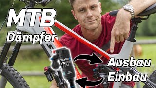 MTB Dämpfer  Ausbau und Einbau leicht erklärt  Full Suspension Mountainbike [upl. by Tiebout]