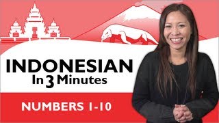 Learn Indonesian  Indonesian in Three Minutes  Numbers 110 [upl. by Cini]