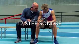 Pole vault training 12 step Sondre Guttormsen [upl. by Tonie607]