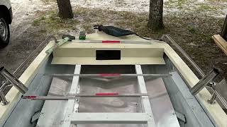 Bass Tracker converted into a Center Console Skiff boat with teak wood [upl. by Calandra]