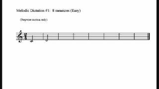 Melodic Dictation 1 Stepwise motion only Easy [upl. by Khano]