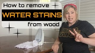 Remove Water Stains from Wood for Good [upl. by Yrevi]