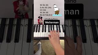 Wellerman Piano Easy Tutorial 🏴‍☠️ ☠️ shorts [upl. by Davey]