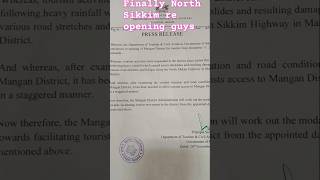 Breaking news Breaking news 2024 dec1 se North Sikkim finally reopening hogaya guys welcome 🤗 [upl. by Hilliary773]