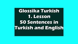 Glossika Turkish Lesson 1 [upl. by Royden787]