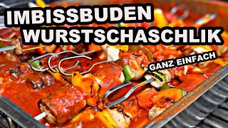 Imbissbuden Wurst Schaschlik vom Grill  The BBQ BEAR [upl. by Ilram]