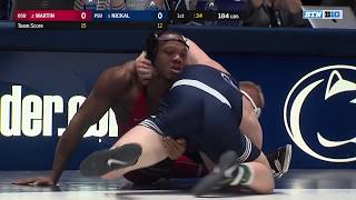 184 LBS 1 Bo Nickal Penn State vs 2 Myles Martin Ohio State  Big Ten Wrestling [upl. by Viking]