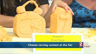 WisconsinValleyFair  Annual Cheese Carving Contest [upl. by Maxentia]