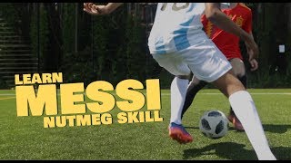 Learn Easy Messi Nutmeg Football skill [upl. by Jobyna]