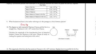 High School Physics Gravity Worksheet Pages 1 and 2 [upl. by Navanod]