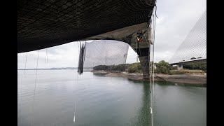 Travaux Acrobatiques  JARNIAS intervention sur pont [upl. by Sillihp]