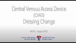 CVAD  Dressing Change [upl. by Olzsal]