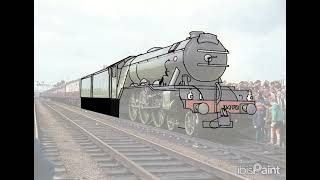 Drawing LNER 4472 quotFlying Scotsmanquot [upl. by Ahsilak]