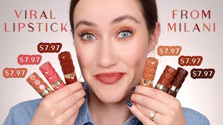 I TRIED THE VIRAL MILANI LIPSTICKS 😍🤩🥰 [upl. by Gokey]