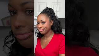 Easy Fall Hairstyle Tutorial for Natural Short Hair using INH Hair Ponytail Extensions hairstyles [upl. by Regni137]