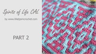 Spirits of Life CAL Part 2 mosaic crochet [upl. by Anawait]