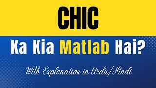 Chic Meaning in Urdu Chic Ka Kia Matlab Hota Hai UrduHindi Explanation Included [upl. by Aggri]