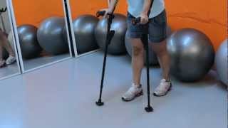 ERGOBAUM Four Point Crutch Gait [upl. by Pitchford]