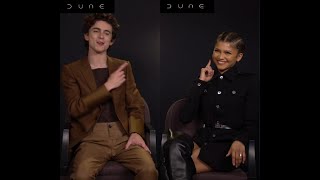 Timothée Chalamet and Zendaya Interview for warnerbrosfrance on tiktok [upl. by Eniotna]