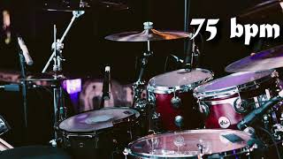 75 Bpm Drum Track Batería  Straight Beat Eighth Notes [upl. by Yssenhguahs]