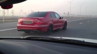 Bmw M5 E39 Stage3 vs MB E55 Brabus K8 530ps [upl. by Yalonda949]