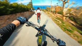 CRAZY MTB DOWNHILL AT FRENCH RIVIERA  I follow him POV [upl. by Annaig]